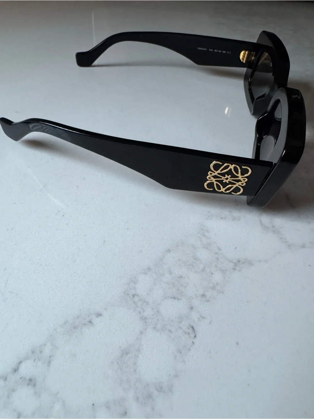 Loewe Black Sunglasses with Gold Anagram Detail